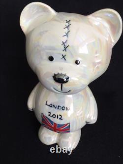Wade Pearlised Teddy Bear LTD Edition 50 With London 2012 Design-COA-5 1/4H