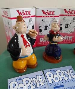 Wade Popeye Collection, Set Of 4 Figurines, Ltd Edition #52 Of 1500, Box & Cert