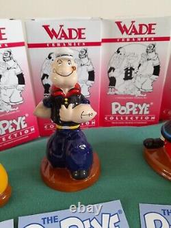 Wade Popeye Collection, Set Of 4 Figurines, Ltd Edition #52 Of 1500, Box & Cert