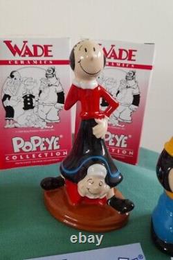 Wade Popeye Collection, Set Of 4 Figurines, Ltd Edition #52 Of 1500, Box & Cert