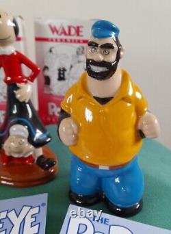 Wade Popeye Collection, Set Of 4 Figurines, Ltd Edition #52 Of 1500, Box & Cert