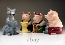 Wade Porcelain Figurine, Three Little Pigs, House of Brick 1995 Limited Edition