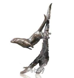 Water Meadow Otter Bronze Figurine (Limited Edition) Michael Simpson