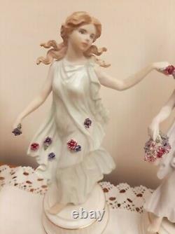 Wedgwood Dancing Hours Floral Girls Set of 6 Figurines Ltd Edt 7500 with COA