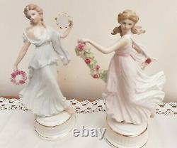 Wedgwood Dancing Hours Floral Girls Set of 6 Figurines Ltd Edt 7500 with COA