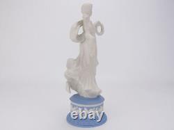 Wedgwood Figurine Dancing Hours Floral Coronet Limited Edition Lady Figures Blue