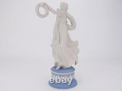 Wedgwood Figurine Dancing Hours Floral Coronet Limited Edition Lady Figures Blue