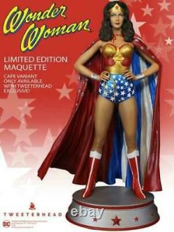 Wonder Woman Maquette Tweeterhead Lynda Carter Exclusive Cape Version- In Stock