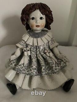 Zampiva Italy Spaghetti Hair Ceramic Doll Signed Limited Edition 215/2000 Doll