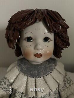 Zampiva Italy Spaghetti Hair Ceramic Doll Signed Limited Edition 215/2000 Doll