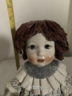 Zampiva Italy Spaghetti Hair Ceramic Doll Signed Limited Edition 215/2000 Doll