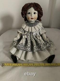 Zampiva Italy Spaghetti Hair Ceramic Doll Signed Limited Edition 215/2000 Doll